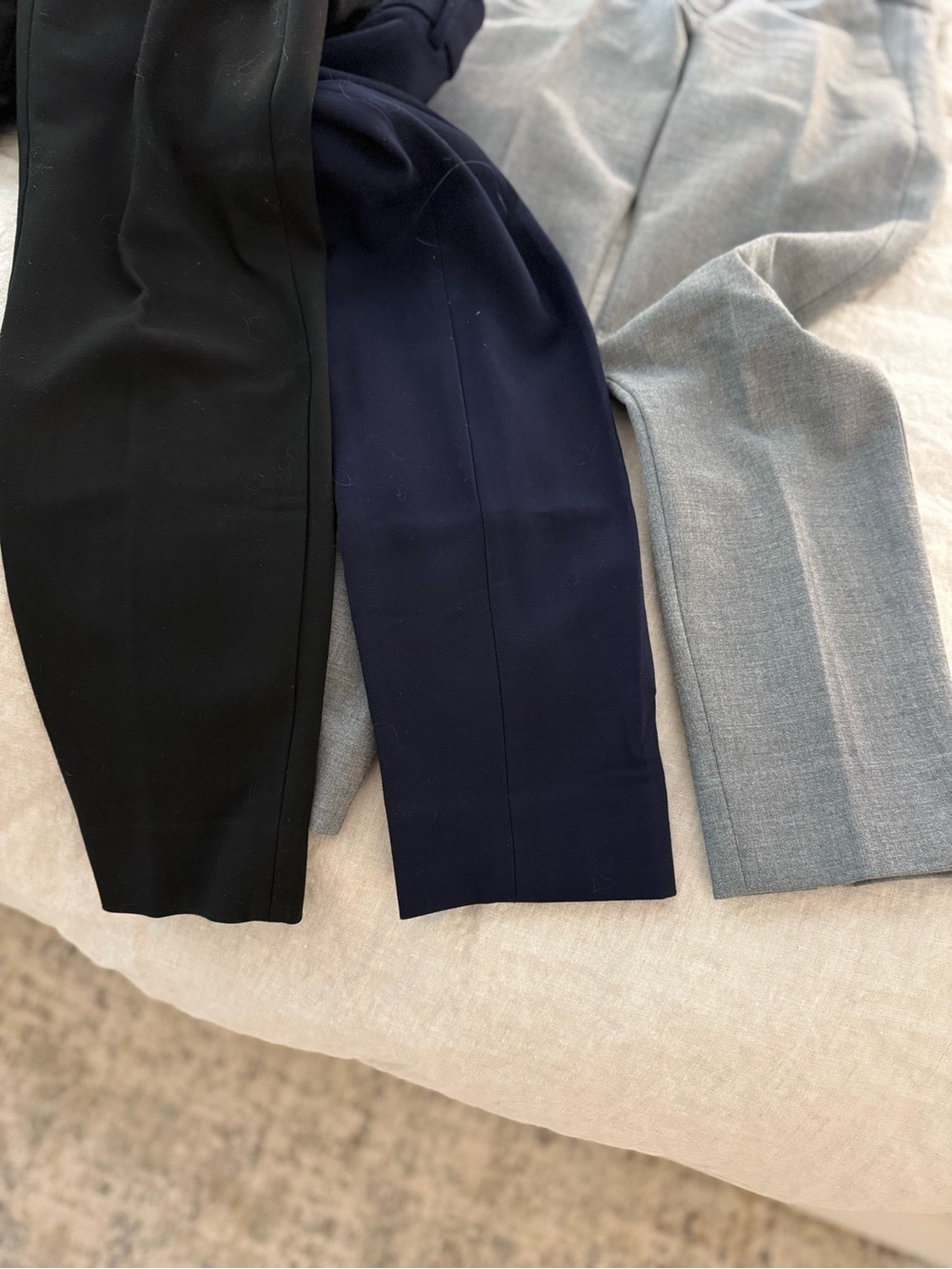 Lot of 3 J. Crew Cameron Slim Ankle Pants Black, Navy, Heather Gray 00 - Picture 4 of 6